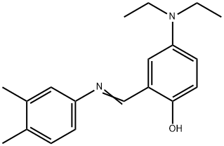 4-(diethylamino)-2-{[(3,4-dimethylphenyl)imino]methyl}phenol Struktur