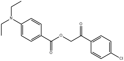 2-(4-chlorophenyl)-2-oxoethyl 4-(diethylamino)benzoate Struktur