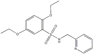 2,5-diethoxy-N-(2-pyridinylmethyl)benzenesulfonamide Struktur