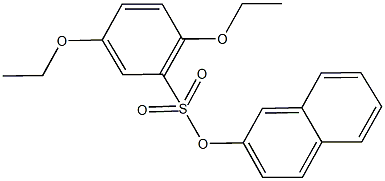 2-naphthyl 2,5-diethoxybenzenesulfonate Struktur