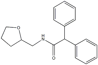 2,2-diphenyl-N-(tetrahydro-2-furanylmethyl)acetamide Struktur