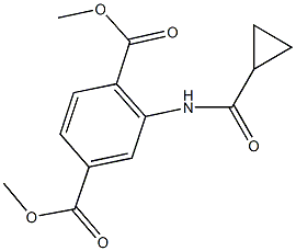 dimethyl 2-[(cyclopropylcarbonyl)amino]terephthalate Struktur