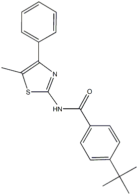 4-tert-butyl-N-(5-methyl-4-phenyl-1,3-thiazol-2-yl)benzamide Struktur