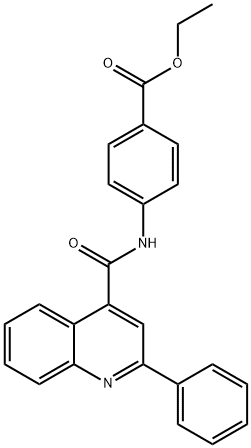 ethyl 4-{[(2-phenyl-4-quinolinyl)carbonyl]amino}benzoate Struktur