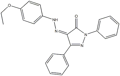 1,3-diphenyl-1H-pyrazole-4,5-dione 4-[(4-ethoxyphenyl)hydrazone] Struktur