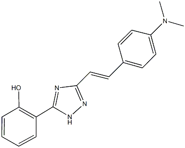 2-(3-{2-[4-(dimethylamino)phenyl]vinyl}-1H-1,2,4-triazol-5-yl)phenol Struktur