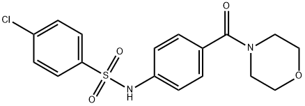 4-chloro-N-[4-(morpholin-4-ylcarbonyl)phenyl]benzenesulfonamide Struktur