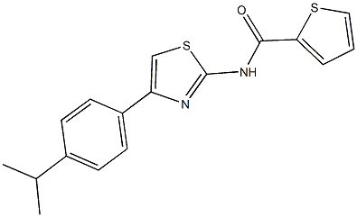 N-[4-(4-isopropylphenyl)-1,3-thiazol-2-yl]-2-thiophenecarboxamide Struktur