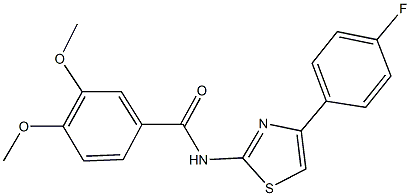 N-[4-(4-fluorophenyl)-1,3-thiazol-2-yl]-3,4-dimethoxybenzamide Struktur