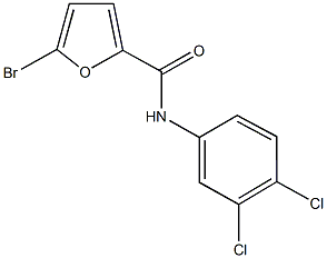 5-bromo-N-(3,4-dichlorophenyl)-2-furamide Struktur