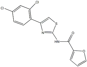 N-[4-(2,4-dichlorophenyl)-1,3-thiazol-2-yl]-2-furamide Struktur