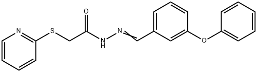 N'-(3-phenoxybenzylidene)-2-(2-pyridinylsulfanyl)acetohydrazide Struktur