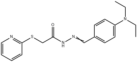 N'-[4-(diethylamino)benzylidene]-2-(2-pyridinylsulfanyl)acetohydrazide Struktur