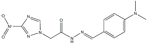 N'-[4-(dimethylamino)benzylidene]-2-{3-nitro-1H-1,2,4-triazol-1-yl}acetohydrazide Struktur