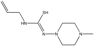 N-allyl-N'-(4-methyl-1-piperazinyl)carbamimidothioic acid Struktur