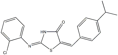 2-[(2-chlorophenyl)imino]-5-(4-isopropylbenzylidene)-1,3-thiazolidin-4-one Struktur