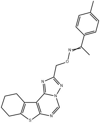 1-(4-methylphenyl)ethanone O-(8,9,10,11-tetrahydro[1]benzothieno[3,2-e][1,2,4]triazolo[1,5-c]pyrimidin-2-ylmethyl)oxime Struktur