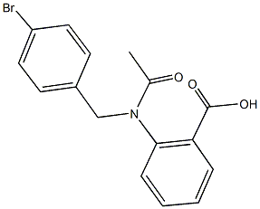 2-[acetyl(4-bromobenzyl)amino]benzoic acid Struktur