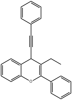 3-ethyl-2-phenyl-4-(phenylethynyl)-4H-chromene Struktur