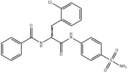 N-[1-{[4-(aminosulfonyl)anilino]carbonyl}-2-(2-chlorophenyl)vinyl]benzamide Struktur