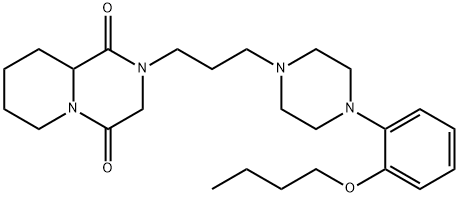 2-{3-[4-(2-butoxyphenyl)-1-piperazinyl]propyl}tetrahydro-2H-pyrido[1,2-a]pyrazine-1,4(3H,6H)-dione Struktur