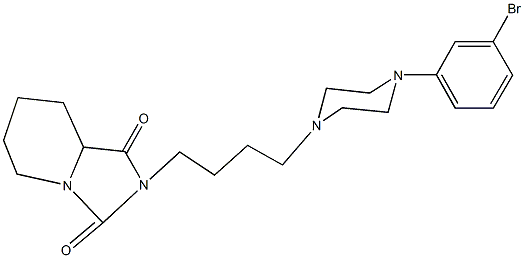 2-{4-[4-(3-bromophenyl)-1-piperazinyl]butyl}tetrahydroimidazo[1,5-a]pyridine-1,3(2H,5H)-dione Struktur