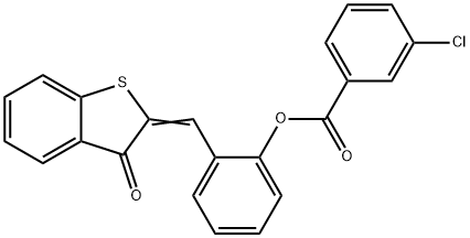 2-[(3-oxo-1-benzothien-2(3H)-ylidene)methyl]phenyl 3-chlorobenzoate Struktur