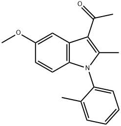 1-[5-methoxy-2-methyl-1-(2-methylphenyl)-1H-indol-3-yl]ethanone Struktur