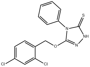 5-[(2,4-dichlorobenzyl)oxy]-4-phenyl-2,4-dihydro-3H-1,2,4-triazole-3-thione Struktur