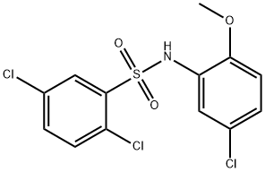 2,5-dichloro-N-(5-chloro-2-methoxyphenyl)benzenesulfonamide Struktur