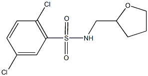 2,5-dichloro-N-(tetrahydro-2-furanylmethyl)benzenesulfonamide Struktur