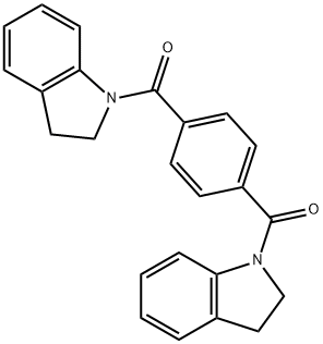 1-[4-(2,3-dihydro-1H-indol-1-ylcarbonyl)benzoyl]indoline Struktur