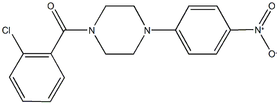 1-(2-chlorobenzoyl)-4-{4-nitrophenyl}piperazine Struktur