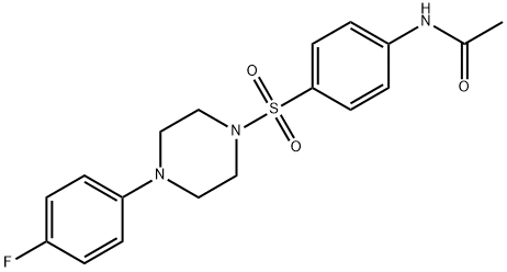 N-(4-{[4-(4-fluorophenyl)piperazin-1-yl]sulfonyl}phenyl)acetamide Struktur