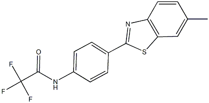 2,2,2-trifluoro-N-[4-(6-methyl-1,3-benzothiazol-2-yl)phenyl]acetamide Struktur