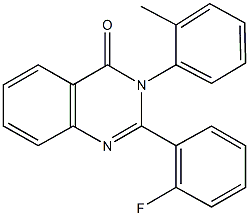 2-(2-fluorophenyl)-3-(2-methylphenyl)-4(3H)-quinazolinone Struktur