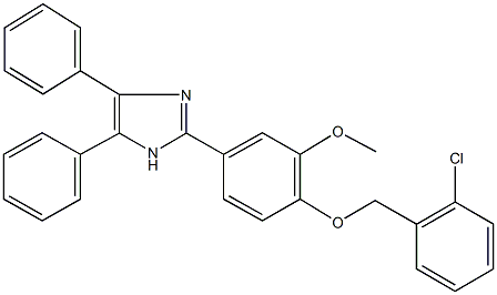 2-{4-[(2-chlorobenzyl)oxy]-3-methoxyphenyl}-4,5-diphenyl-1H-imidazole Struktur