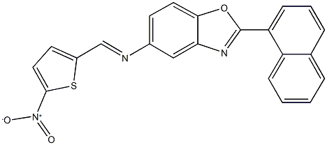 5-[({5-nitro-2-thienyl}methylene)amino]-2-(1-naphthyl)-1,3-benzoxazole Struktur