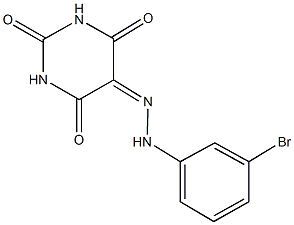 2,4,5,6(1H,3H)-pyrimidinetetrone 5-[(3-bromophenyl)hydrazone] Struktur