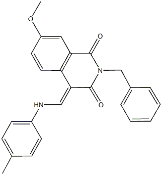 2-benzyl-7-methoxy-4-(4-toluidinomethylene)-1,3(2H,4H)-isoquinolinedione Struktur