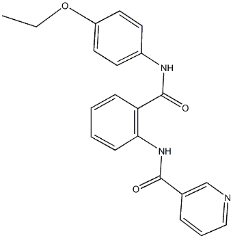 N-{2-[(4-ethoxyanilino)carbonyl]phenyl}nicotinamide Struktur