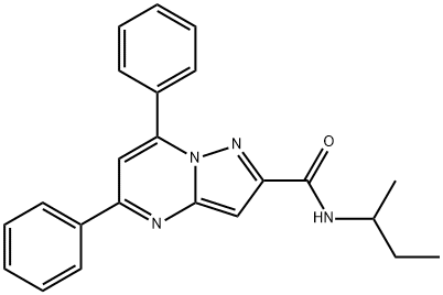 N-(sec-butyl)-5,7-diphenylpyrazolo[1,5-a]pyrimidine-2-carboxamide Struktur