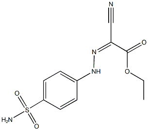 ethyl {[4-(aminosulfonyl)phenyl]hydrazono}(cyano)acetate Struktur