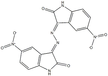 5-nitro-1H-indole-2,3-dione 3-({5-nitro-2-oxo-1,2-dihydro-3H-indol-3-ylidene}hydrazone) Struktur