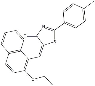 5-[(2-ethoxy-1-naphthyl)methylene]-2-(4-methylphenyl)-1,3-thiazol-4(5H)-one Struktur