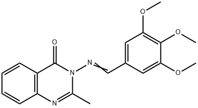 2-methyl-3-[(3,4,5-trimethoxybenzylidene)amino]-4(3H)-quinazolinone Struktur