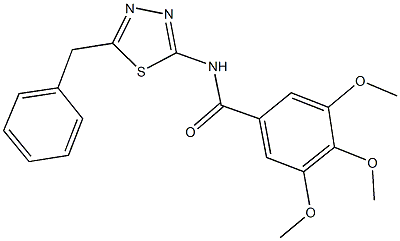 N-(5-benzyl-1,3,4-thiadiazol-2-yl)-3,4,5-trimethoxybenzamide Struktur