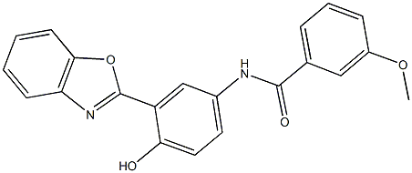 N-[3-(1,3-benzoxazol-2-yl)-4-hydroxyphenyl]-3-methoxybenzamide Struktur