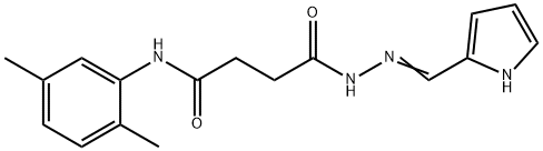 N-(2,5-dimethylphenyl)-4-oxo-4-[2-(1H-pyrrol-2-ylmethylene)hydrazino]butanamide Struktur