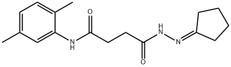 4-(2-cyclopentylidenehydrazino)-N-(2,5-dimethylphenyl)-4-oxobutanamide Struktur